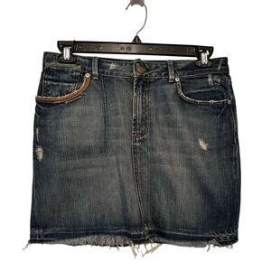 Ralph Lauren Skirt Melanie Raw Edge Denim Size 29 Medium